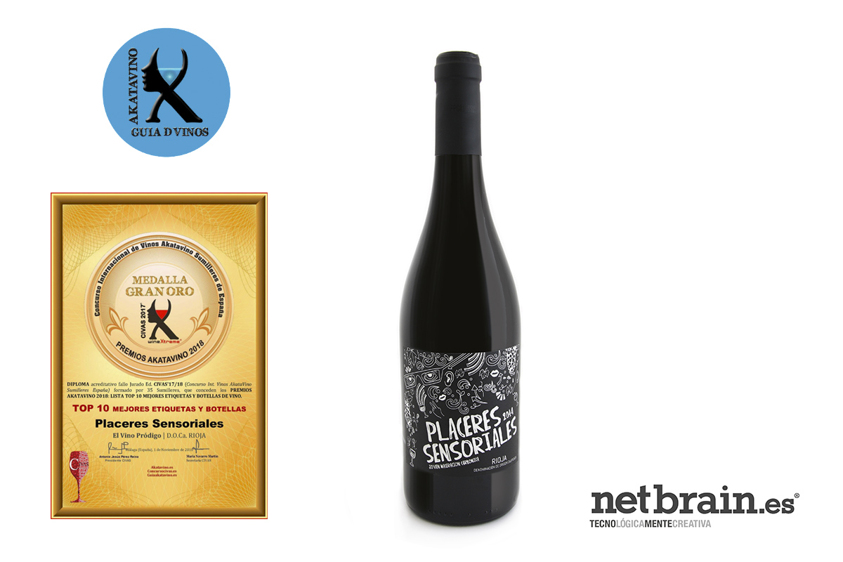 Netbrain consigue el TOP 10 de los Premios AkataVino 2018 a las 10 Mejores Etiquetas y Botellas de Vinos