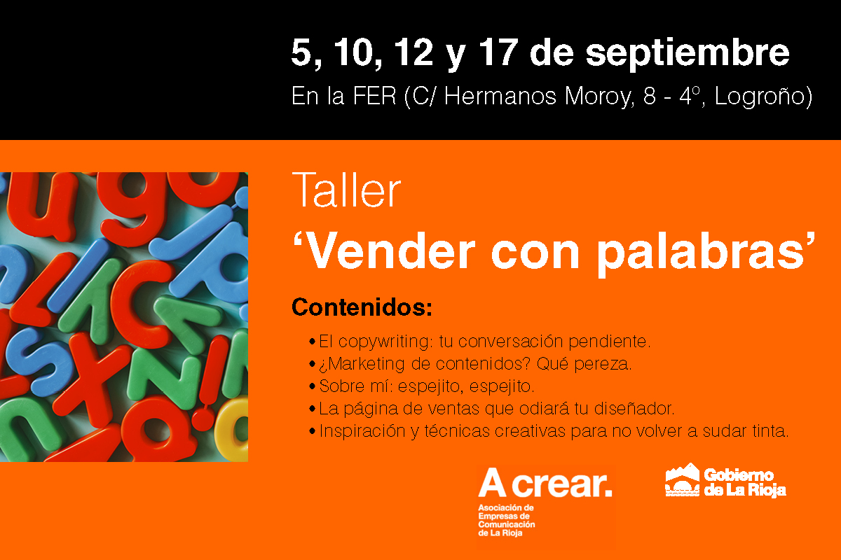 Apúntate al taller ‘Vender con palabras’